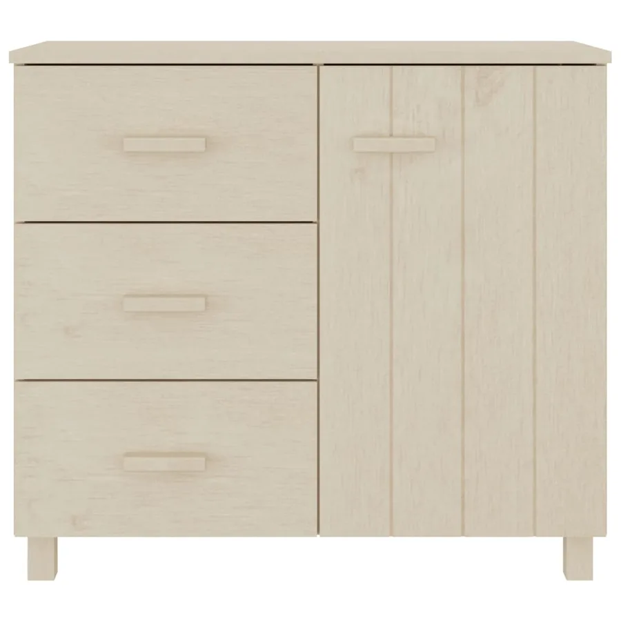 Buffet HAMAR Marron miel 90x40x80 cm Bois massif de pin - 3
