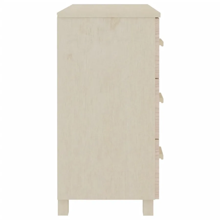 Buffet HAMAR Marron miel 90x40x80 cm Bois massif de pin - 4