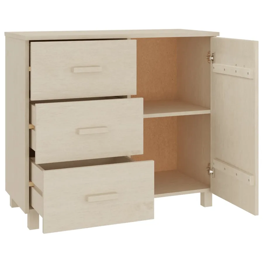 Buffet HAMAR Marron miel 90x40x80 cm Bois massif de pin - 5