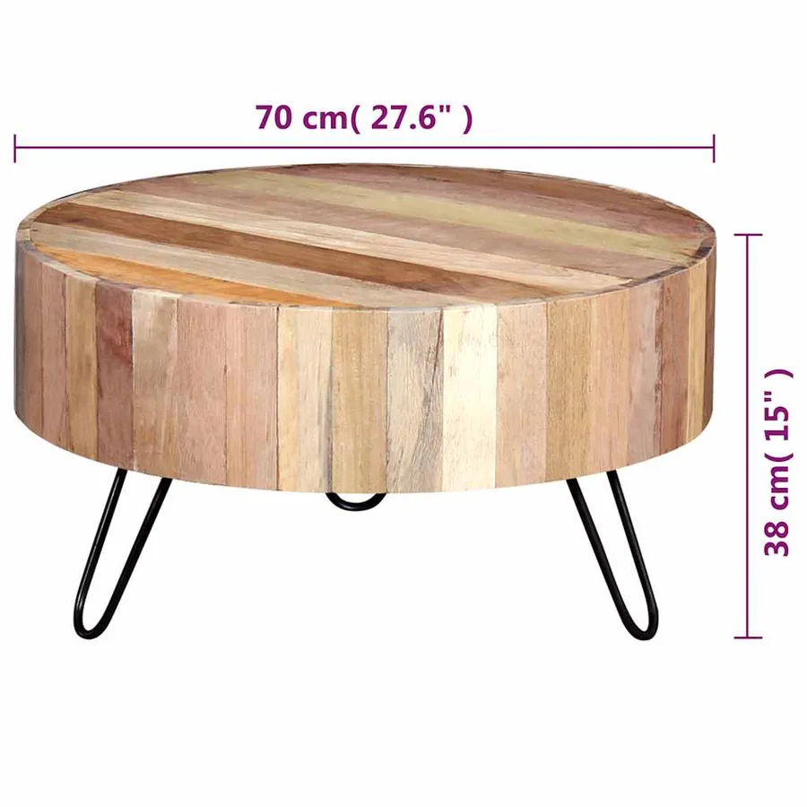 Table basse Bois de récupération massif - 9