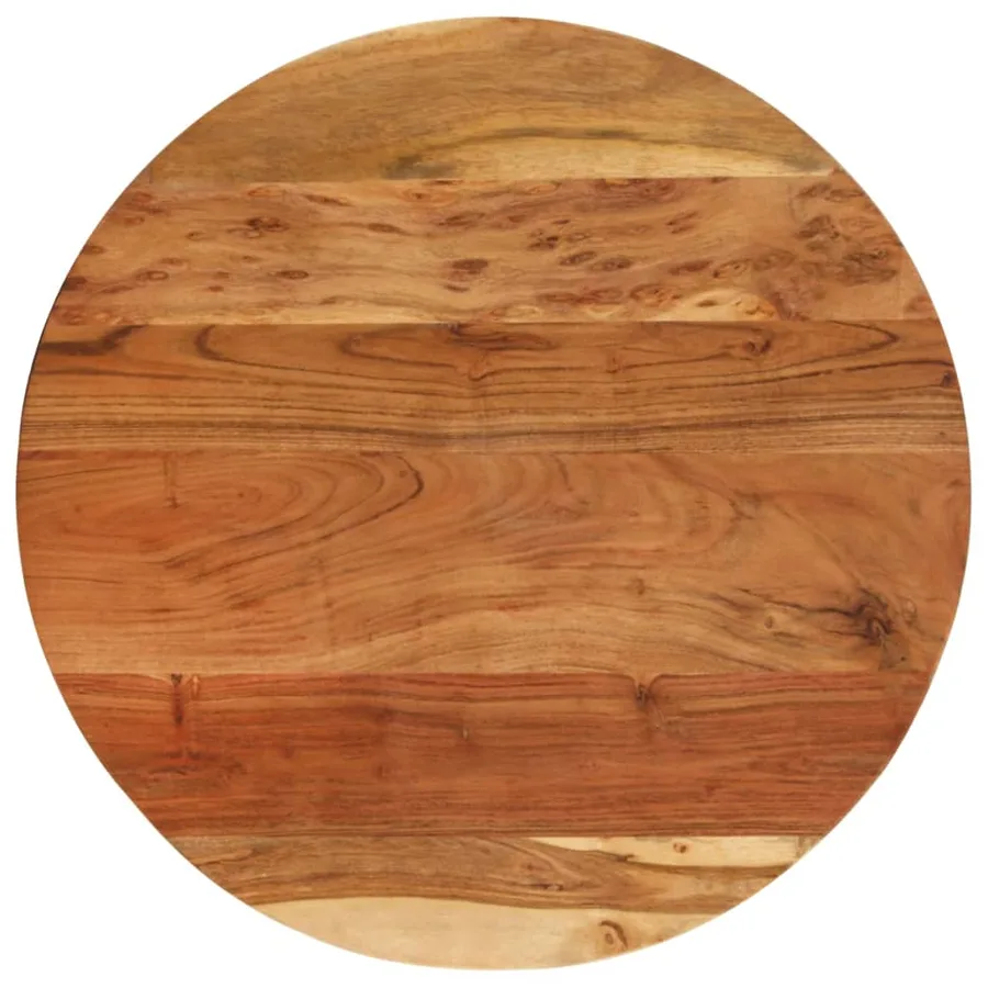 Table d'appoint 60x(42-62) cm Bois massif d'acacia et fonte - 2