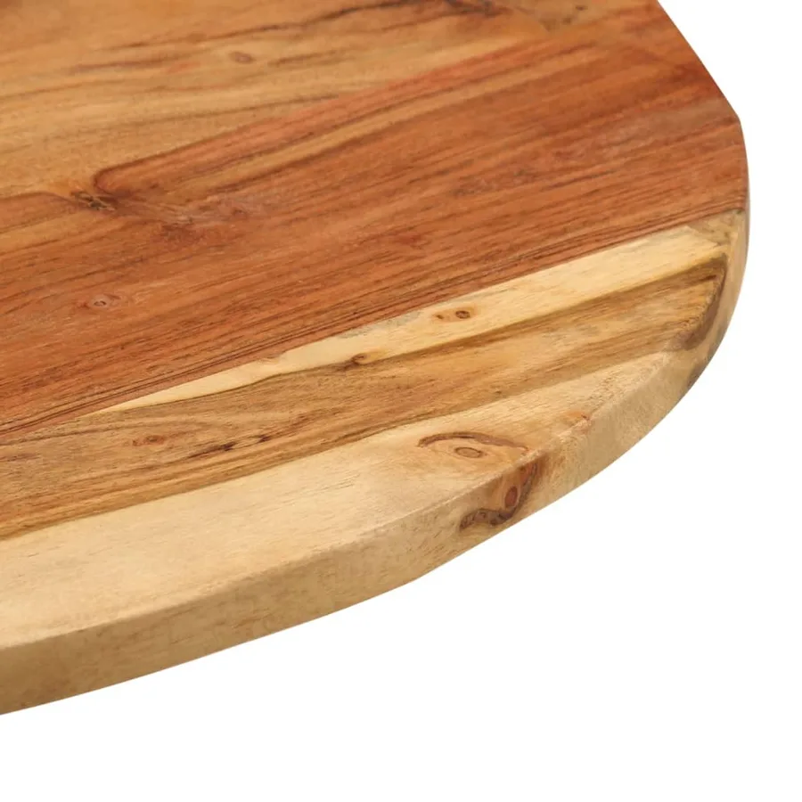 Table d'appoint 60x(42-62) cm Bois massif d'acacia et fonte - 3