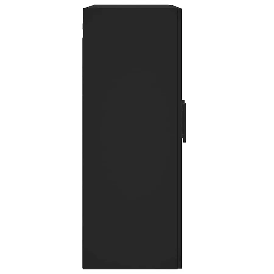 Armoire murale noir 69,5x34x90 cm bois d'ingénierie - 8