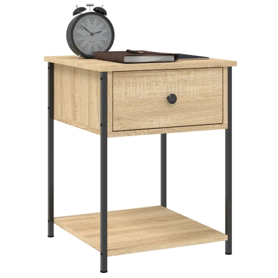 Tables de chevet 2 pcs chêne sonoma 44x45x58 cm bois ingénierie - 4