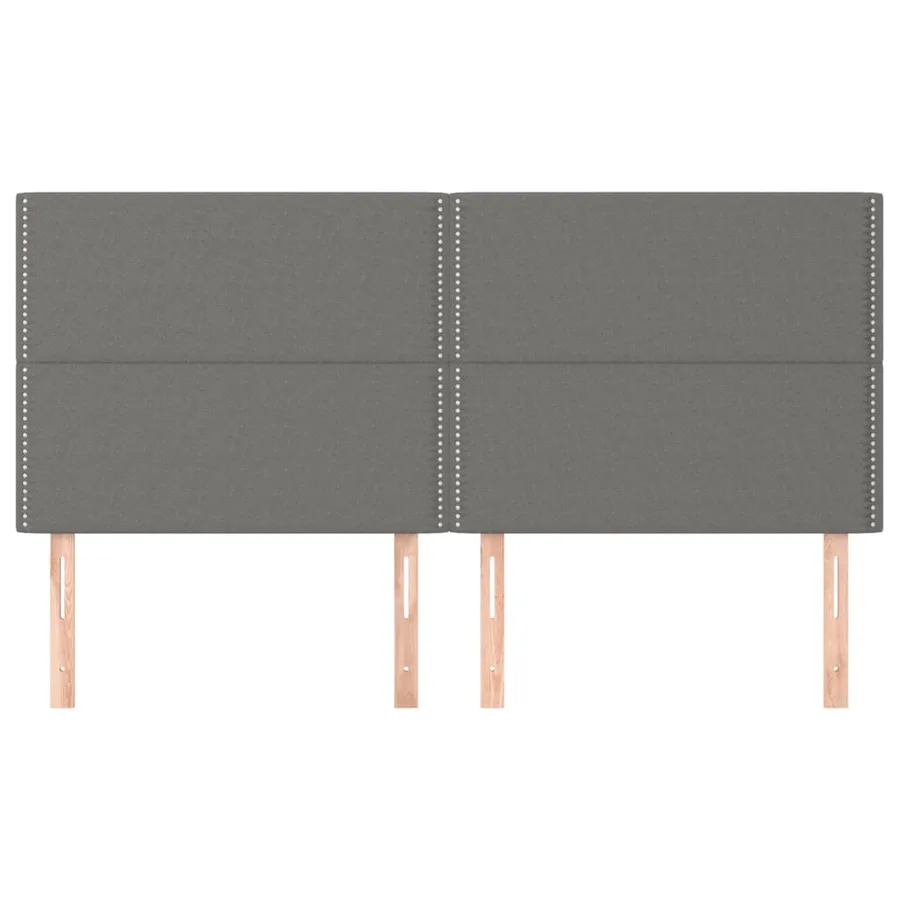 Tête de lit Gris foncé 180 x 5 x 118/128 cm Tissu - 3