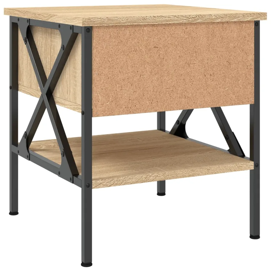 Table de chevet chêne sonoma 40x42x45 cm bois d'ingénierie - 8