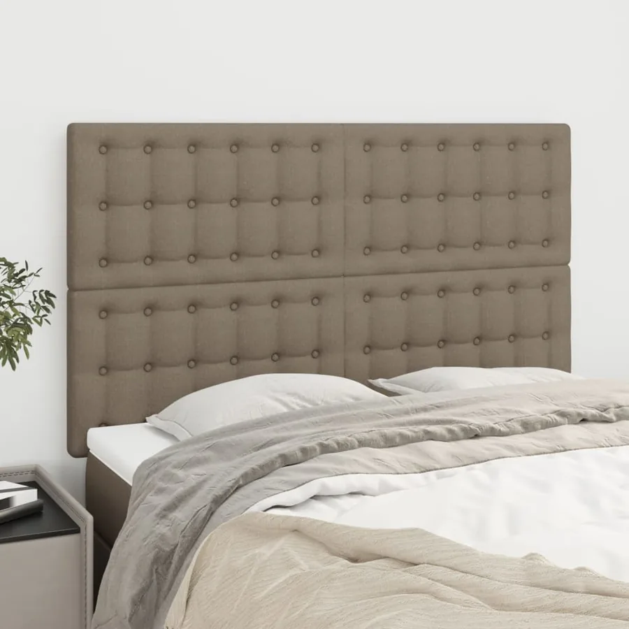 Tête de lit Taupe 144x5x118/128 cm Tissu