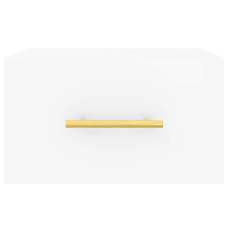 Tables de chevet murales 2 pcs blanc 35x35x20 cm - 6