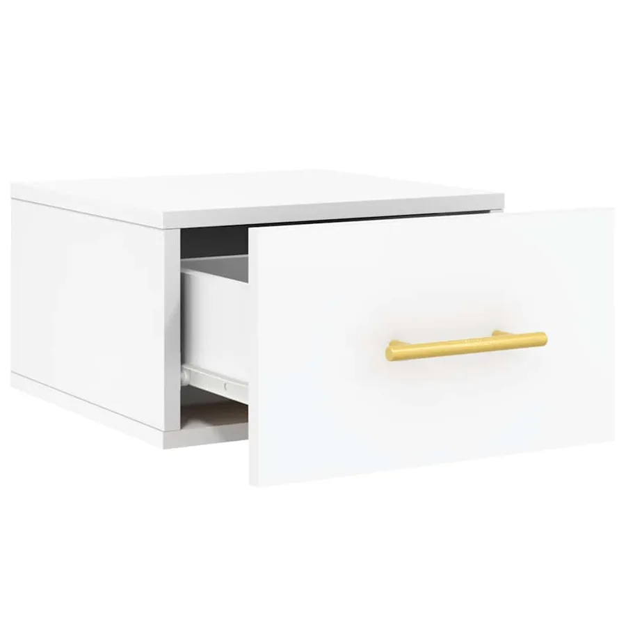 Tables de chevet murales 2 pcs blanc 35x35x20 cm - 7