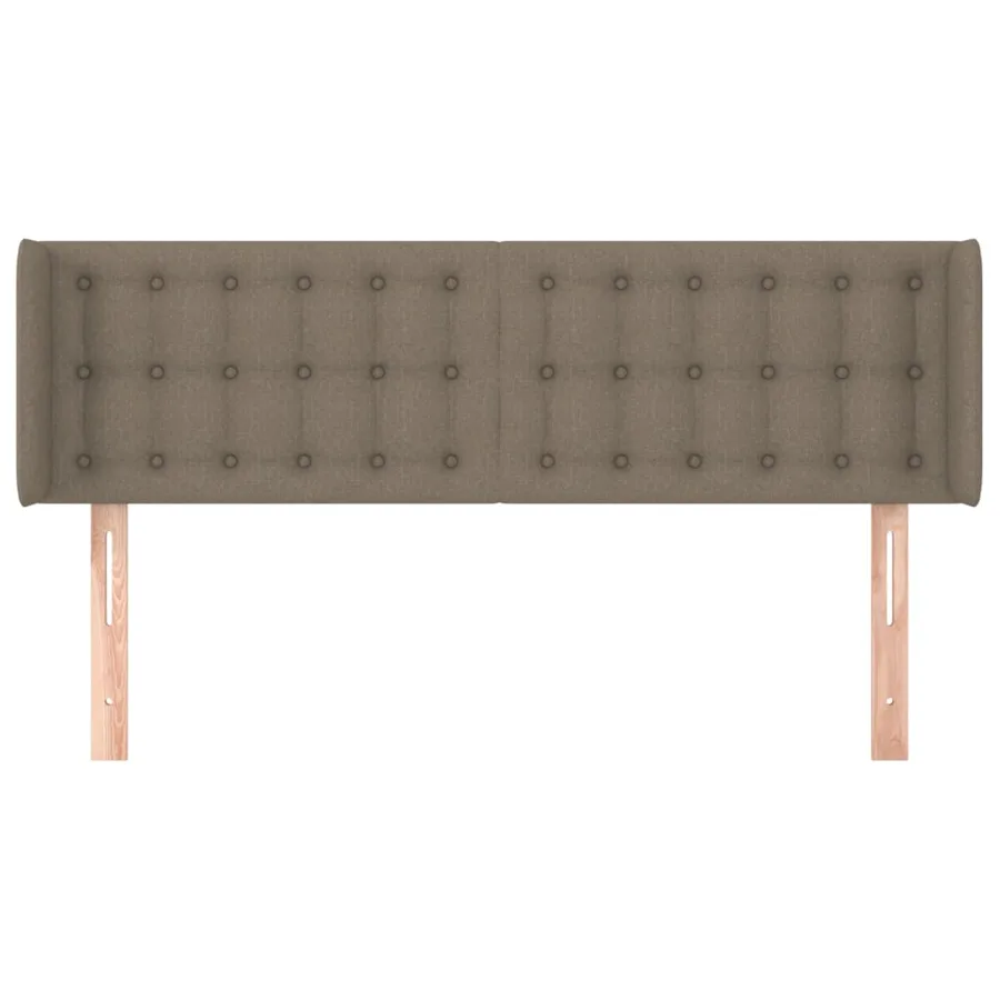 Tête de lit avec oreilles Taupe 147x16x78/88 cm Tissu - 3