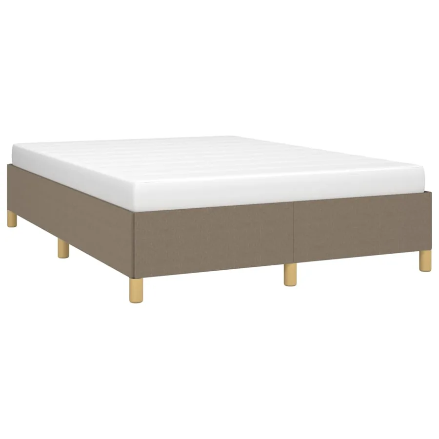 Cadre de lit sans matelas taupe 140x200 cm tissu - 3