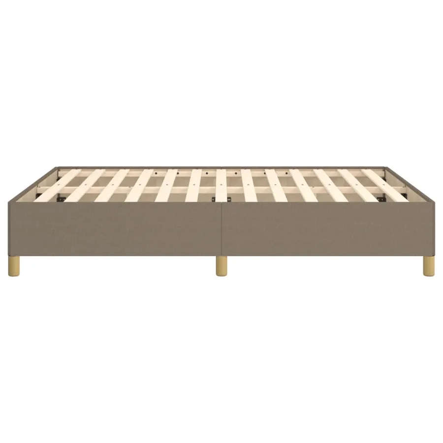 Cadre de lit sans matelas taupe 140x200 cm tissu - 6