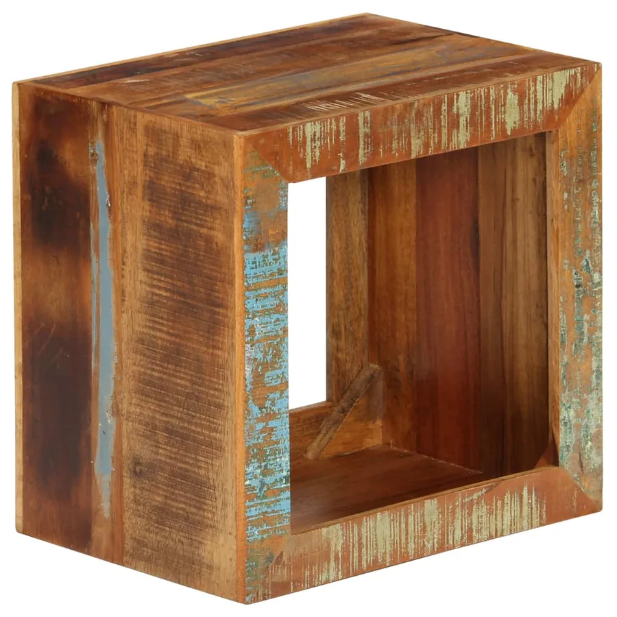Tabouret 40x30x40 cm Bois de récupération solide - 10