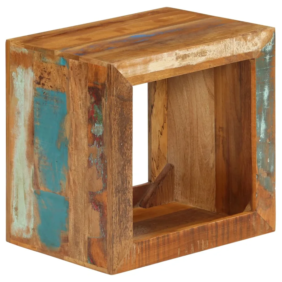 Tabouret 40x30x40 cm Bois de récupération solide - 13
