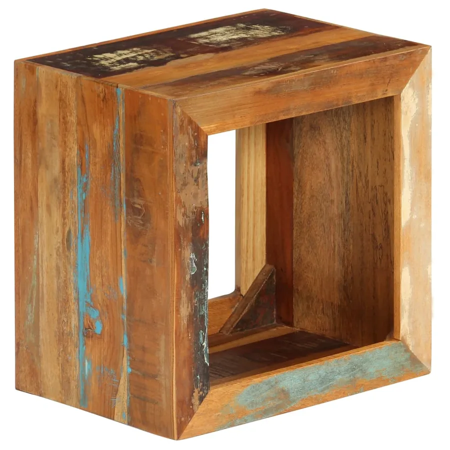 Tabouret 40x30x40 cm Bois de récupération solide - 14