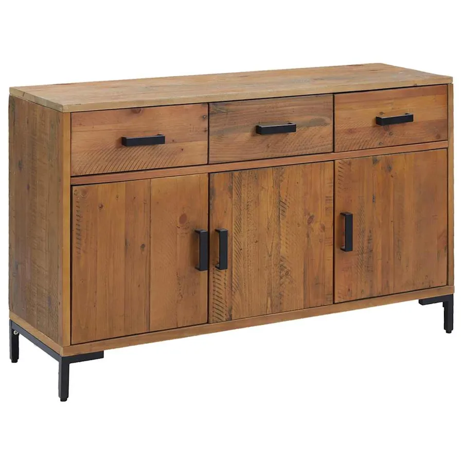Buffet Marron 110x35x70 cm Bois de pin massif - 2