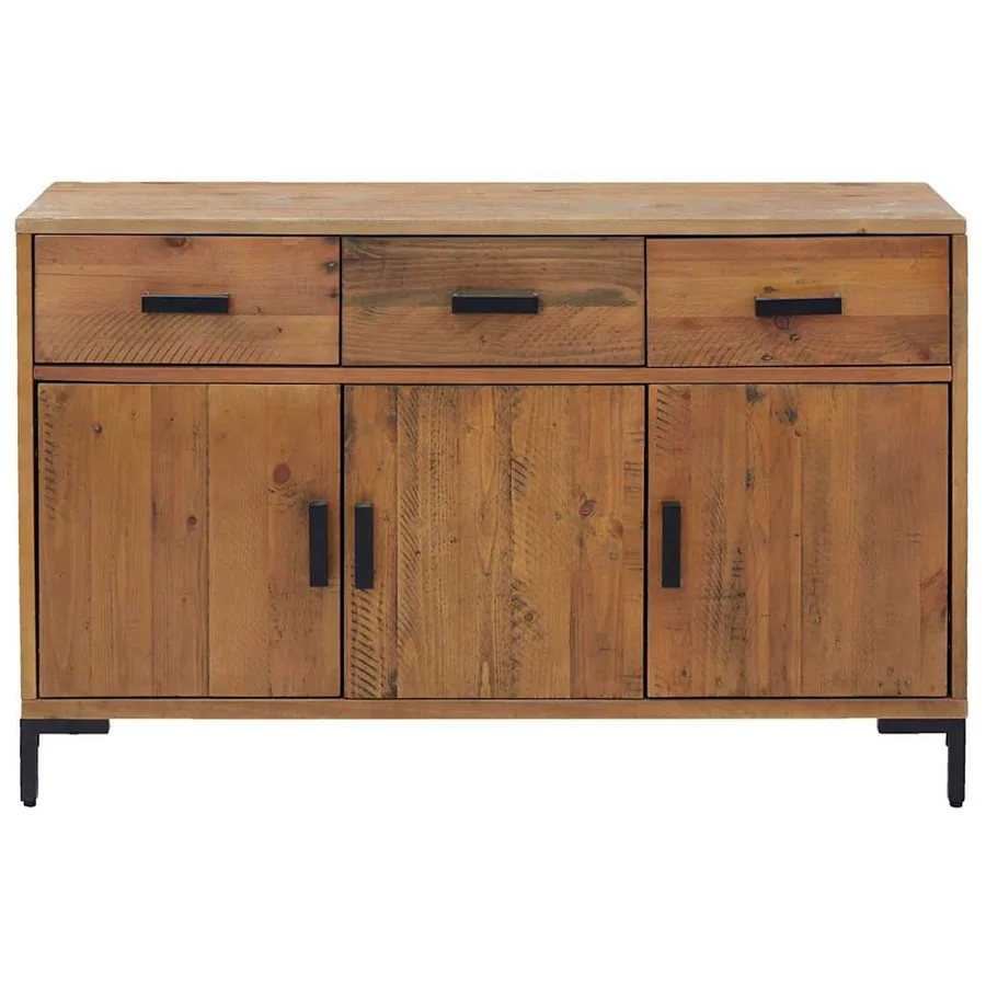 Buffet Marron 110x35x70 cm Bois de pin massif - 3