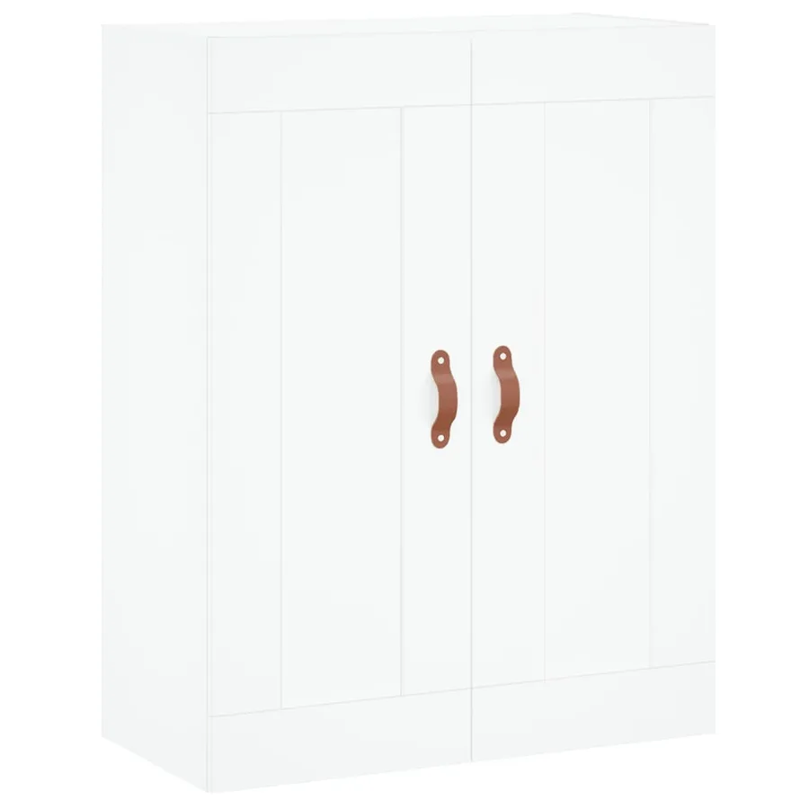 Buffet haut Blanc 69,5x34x180 cm Bois d'ingénierie - 4