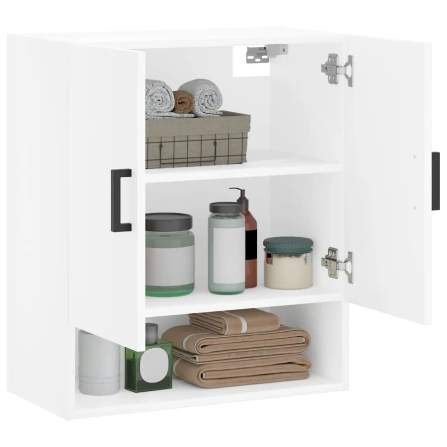 Armoire murale blanc 60x31x70 cm bois d'ingénierie - 4