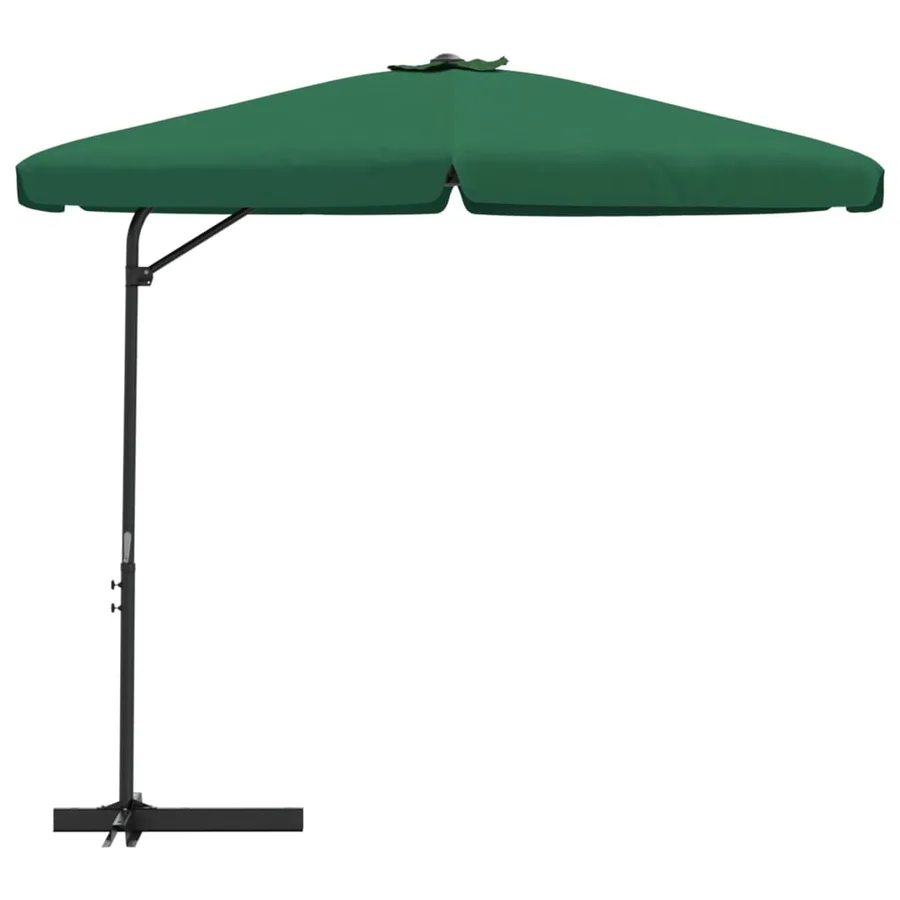 Parasol d'extérieur avec mât en acier 300 cm vert - 3