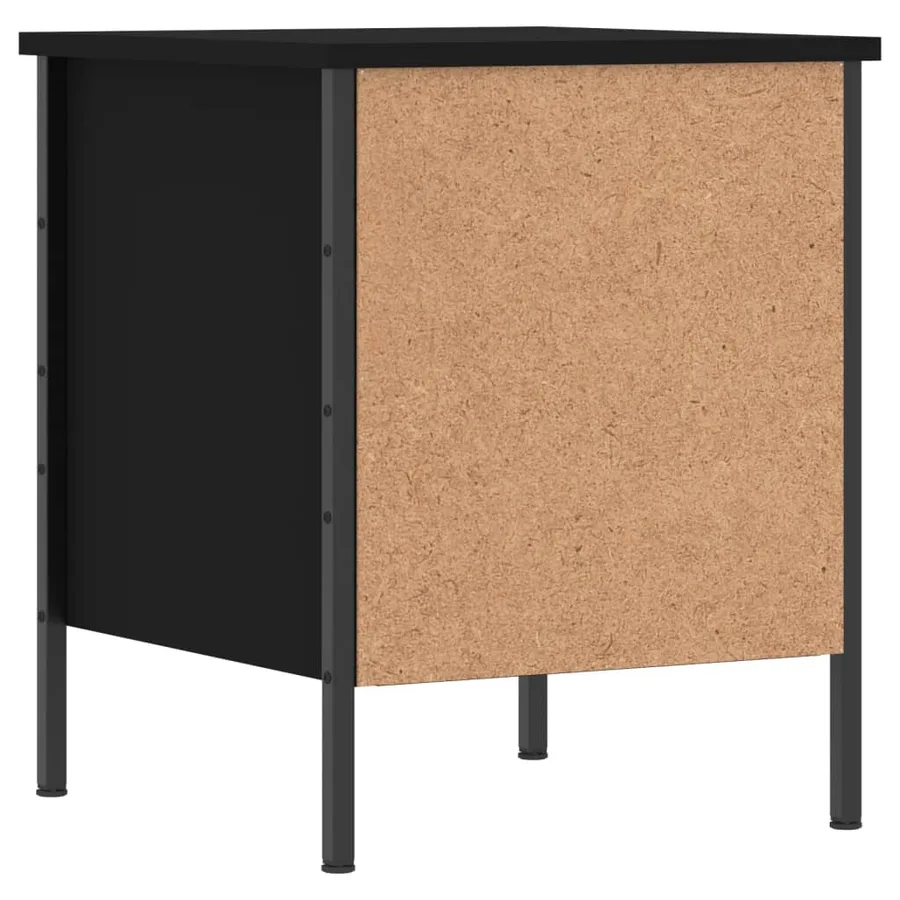 Table de chevet noir 40x42x50 cm bois d’ingénierie - 5