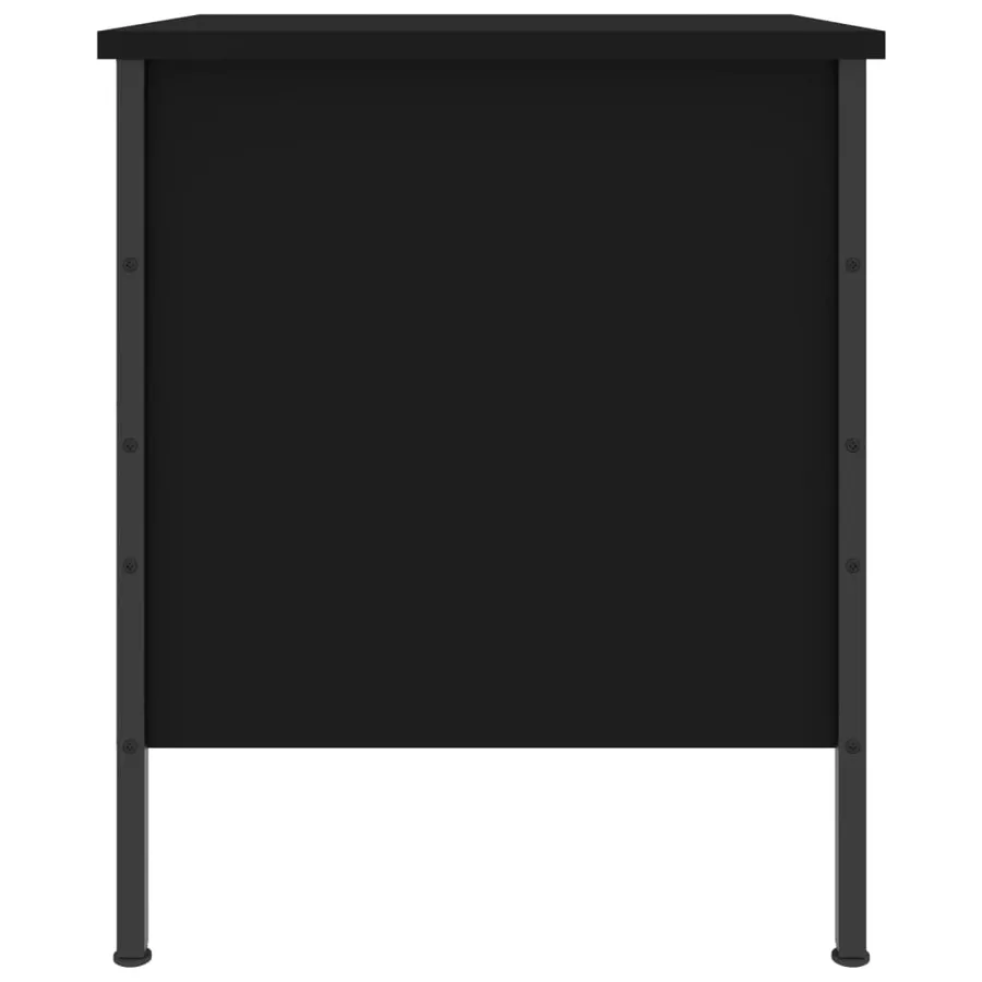 Table de chevet noir 40x42x50 cm bois d’ingénierie - 6