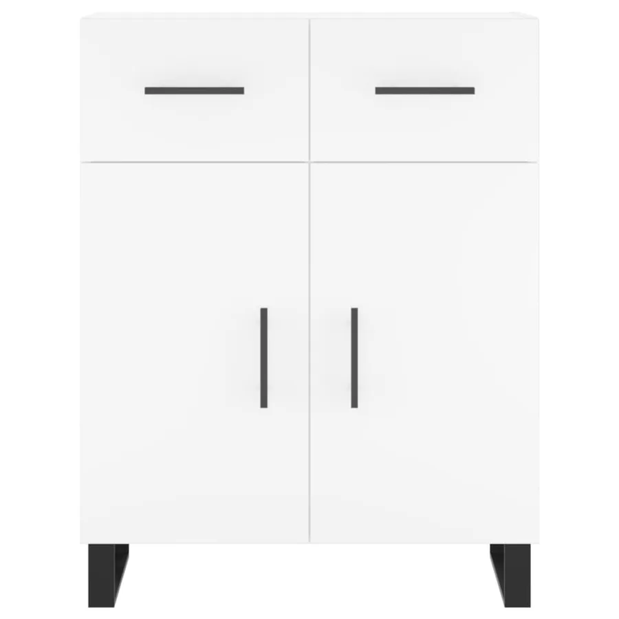 Buffet haut Blanc 69,5x34x180 cm Bois d'ingénierie - 8