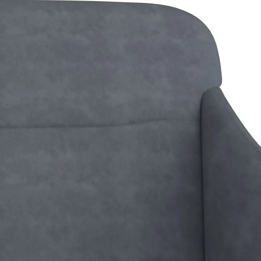 Banc Gris foncé 110x76x80 cm Velours - 6