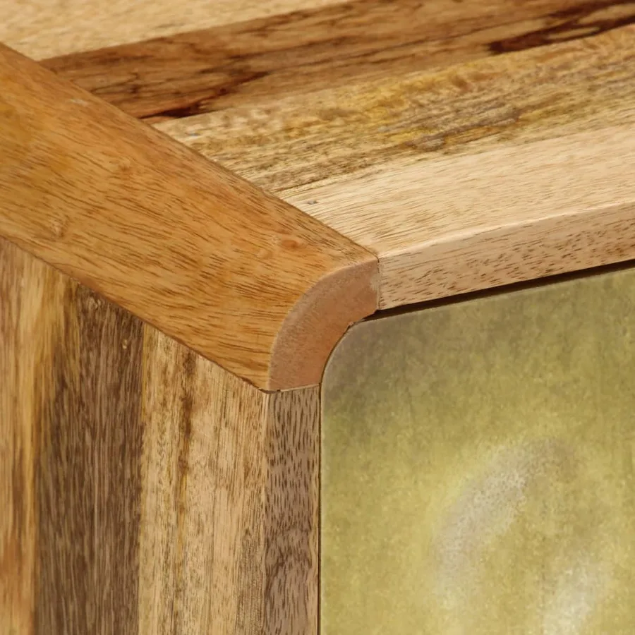 Meuble TV Bois de manguier massif 120x30x45 cm - 6