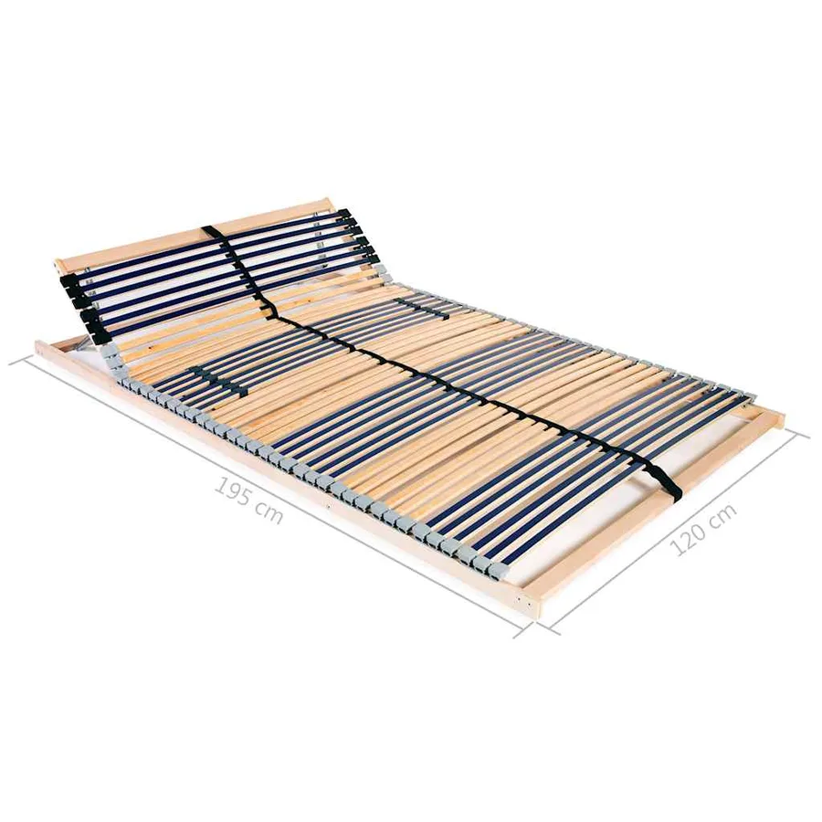 Sommier à lattes sans matelas avec 42 lattes 7 zones 120x200 cm - 8