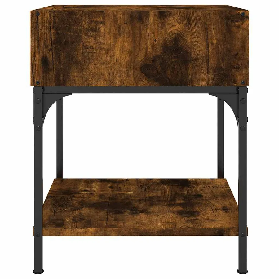 Tables de chevet 2 pcs chêne fumé 40x41x50 cm bois d’ingénierie - 6
