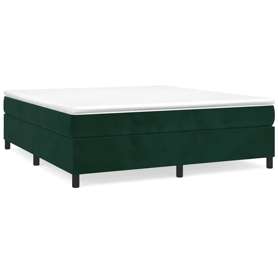 Sommier à lattes de lit et matelas Vert foncé 180x200cm Velours - 2
