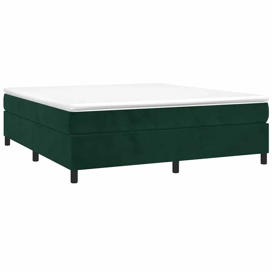 Sommier à lattes de lit et matelas Vert foncé 180x200cm Velours - 3