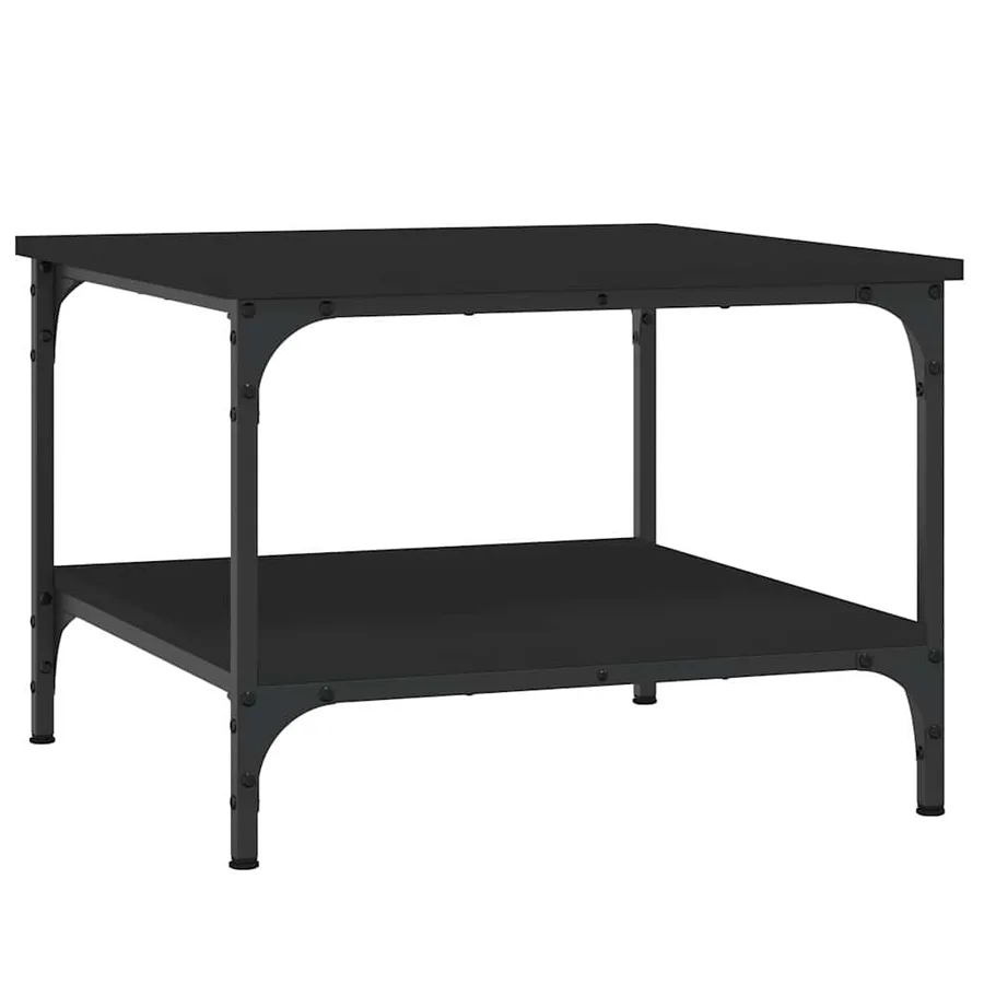 Table basse Noir 55x55x40 cm bois d'ingénierie - 2