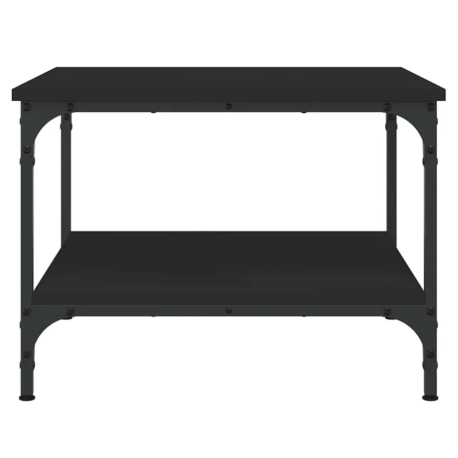 Table basse Noir 55x55x40 cm bois d'ingénierie - 4