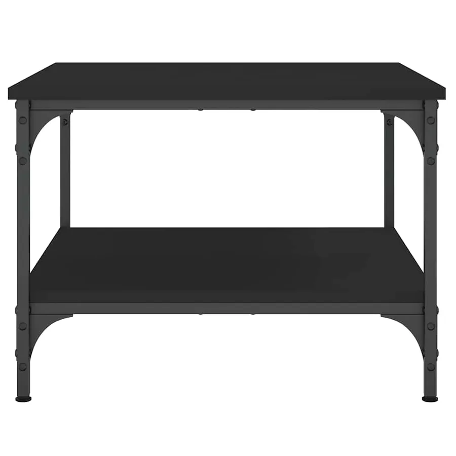 Table basse Noir 55x55x40 cm bois d'ingénierie - 6