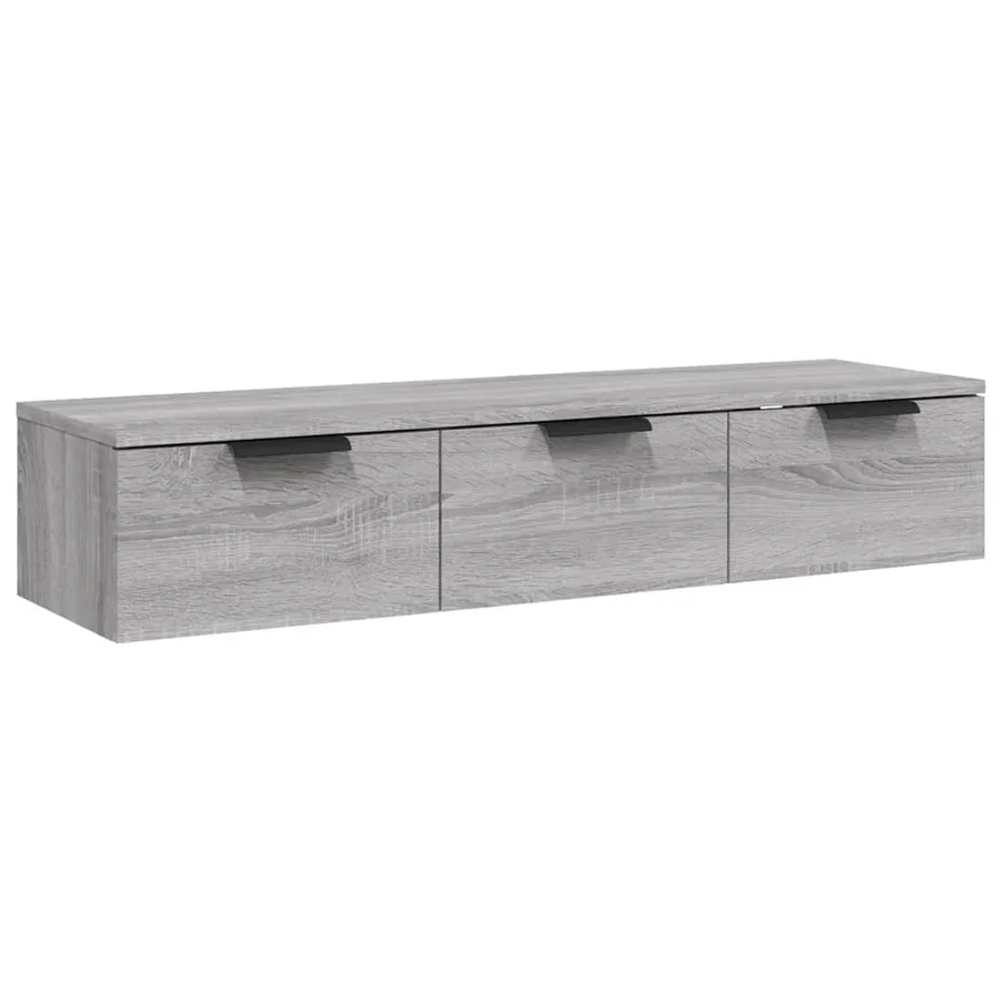 Armoire murale Sonoma gris 102x30x20 cm Bois d'ingénierie - 2