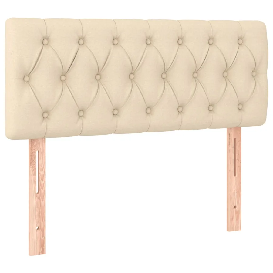 Sommier à lattes de lit avec matelas Crème 90x200 cm Tissu - 6