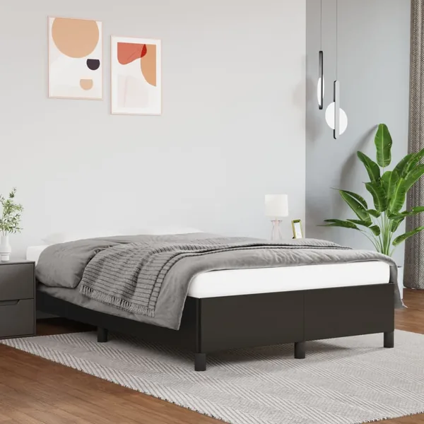 Cadre de lit sans matelas noir 120x200 cm similicuir