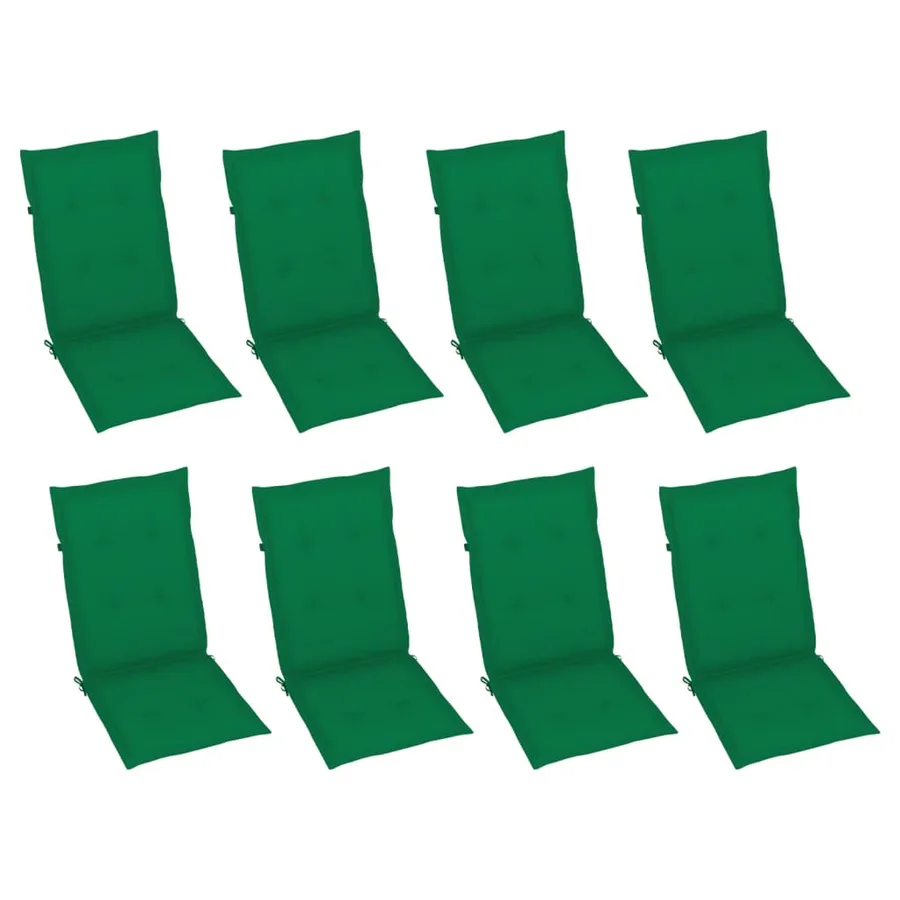 Chaises inclinables de jardin et coussins lot de 8 Gris Acacia - 3