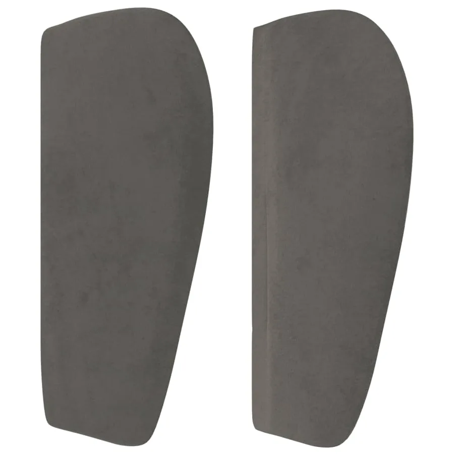 Tête de lit avec oreilles Gris foncé 93x23x78/88 cm Velours - 4