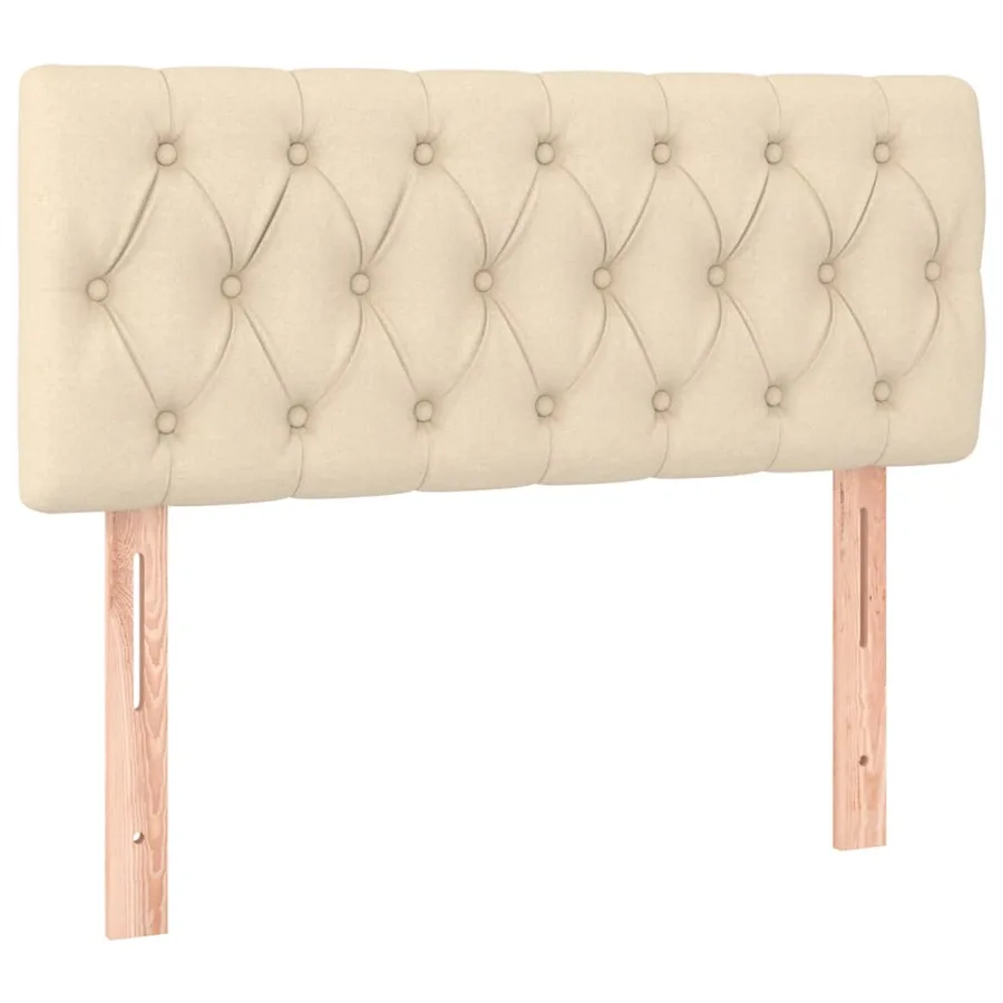Sommier à lattes de lit avec matelas Crème 90x200 cm Tissu - 6