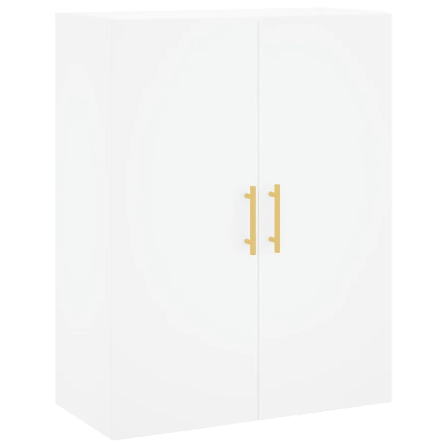 Buffet haut Blanc 69,5x34x180 cm Bois d'ingénierie - 5
