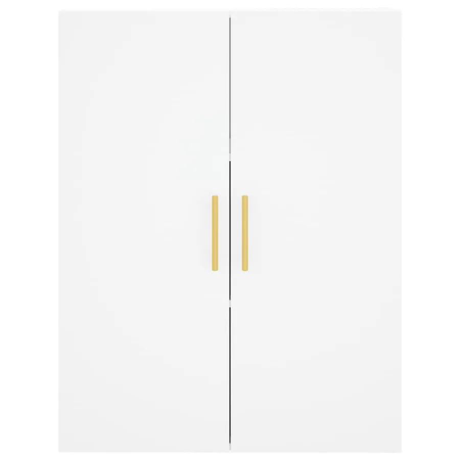 Buffet haut Blanc 69,5x34x180 cm Bois d'ingénierie - 6