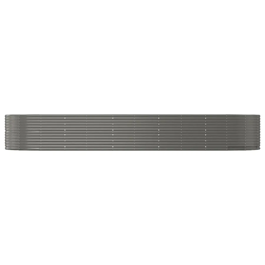 Lit surélevé de jardin Gris 447x140x68cm Acier galvanisé - 3