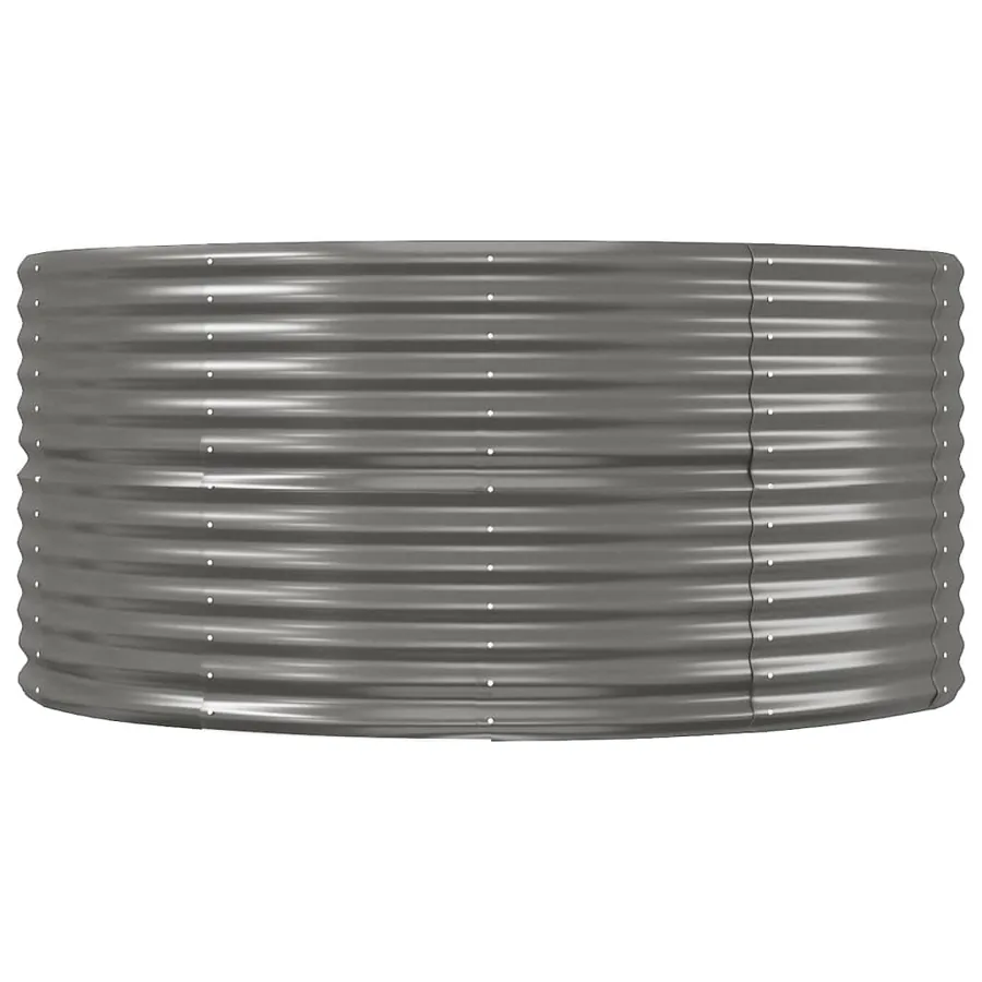 Lit surélevé de jardin Gris 447x140x68cm Acier galvanisé - 4