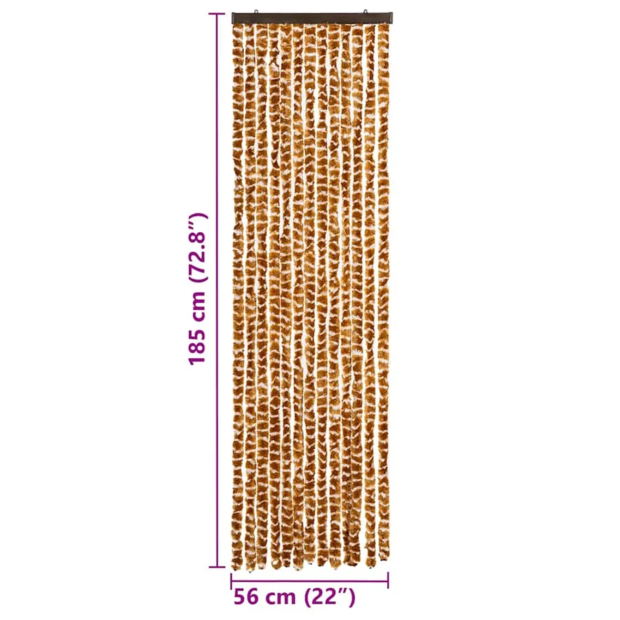 Moustiquaire Ocre et blanc 56x185 cm Chenille - 7