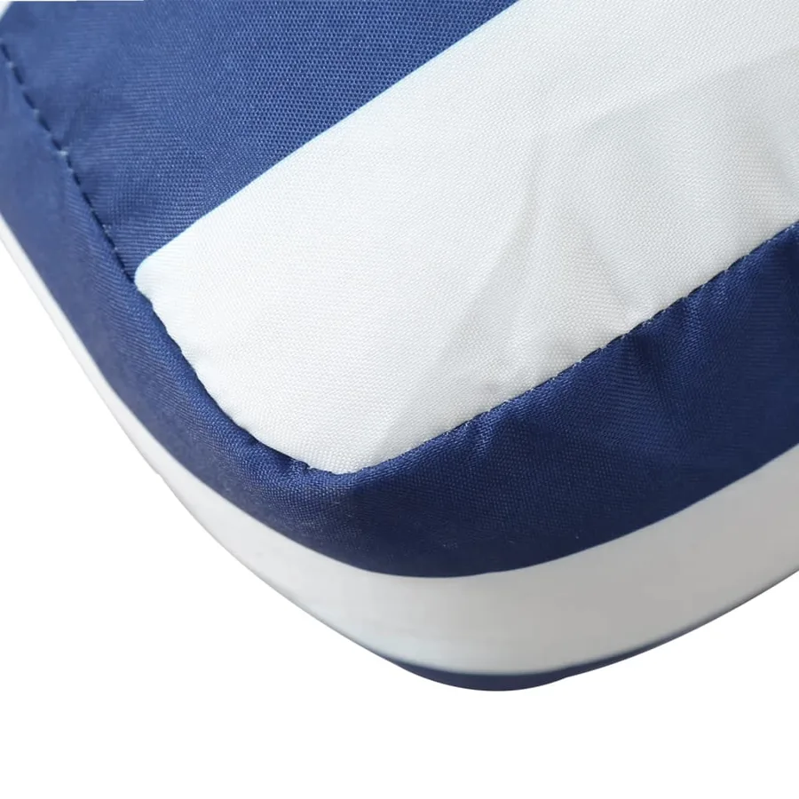 Coussins de palette lot de 2 rayures bleues/blanches tissu - 7