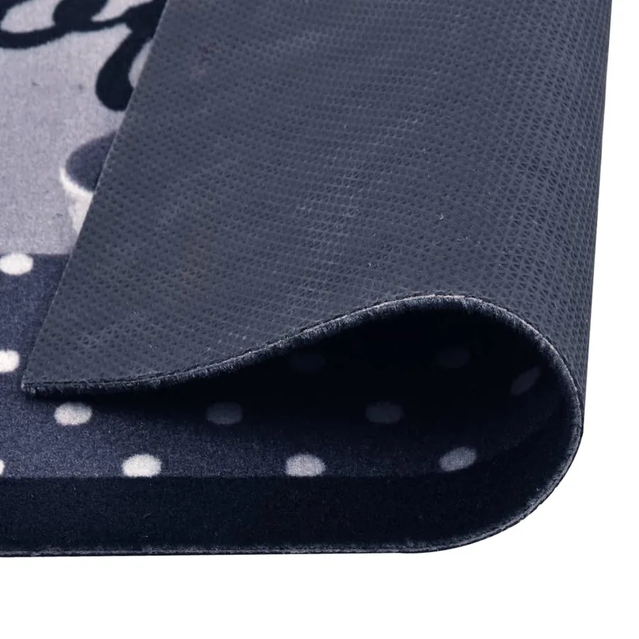 Tapis de sol de cuisine lavable Bleu café 45x150 cm - 3