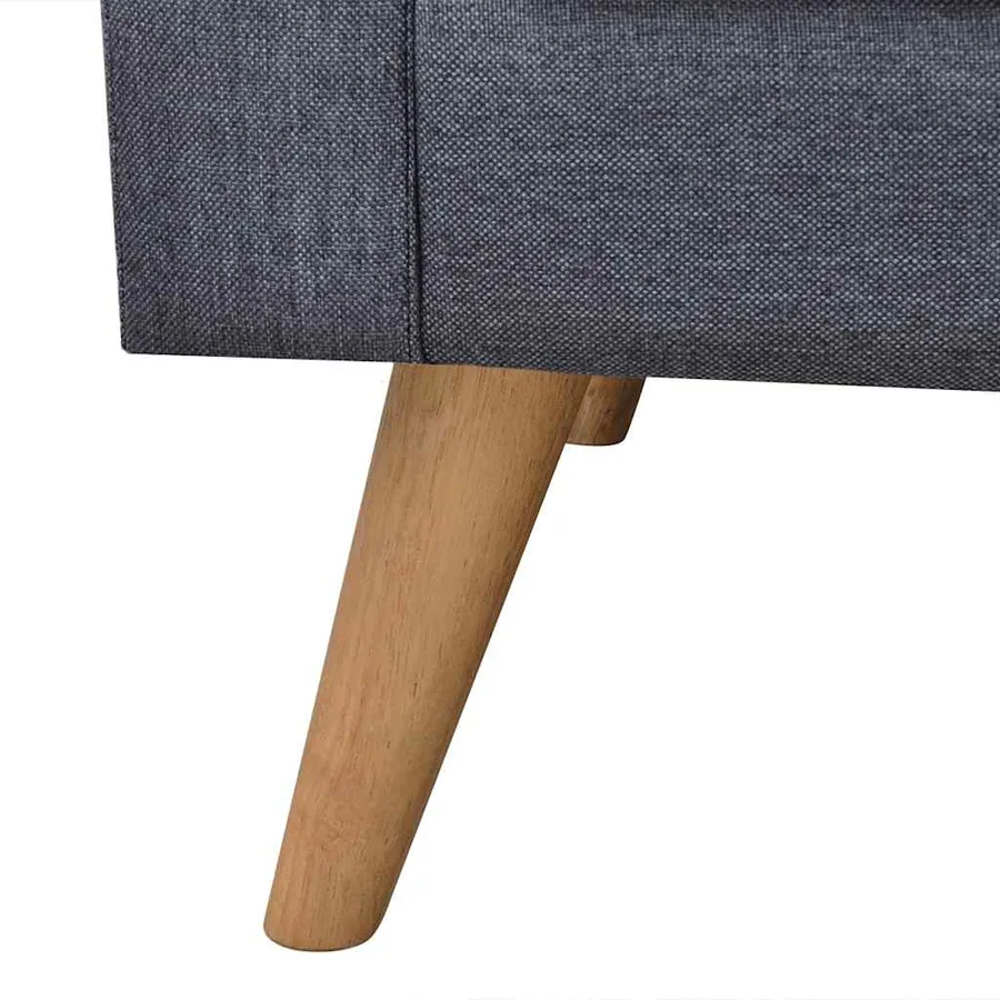 Canapé à 3 places Tissu Gris foncé - 6